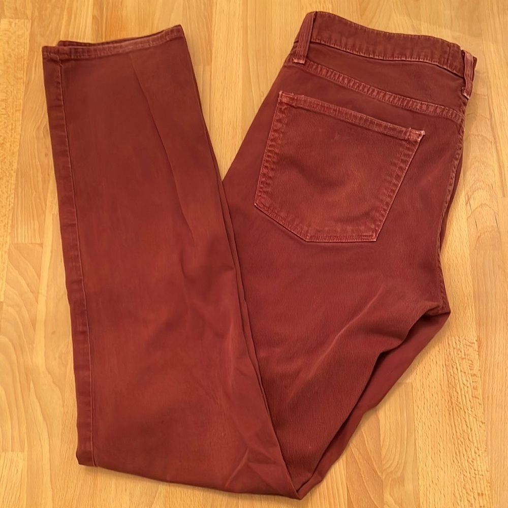 JBrand Mens Dark Red Pant 33 Waist